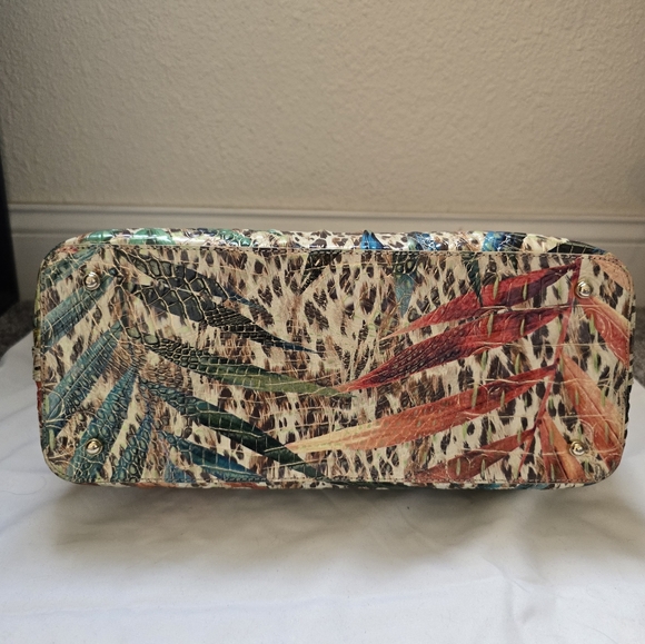 HARD TO FIND! NWOT Large Brahmin Duxbury Botanical Satchel with Matching Wallet - Picture 7 of 14